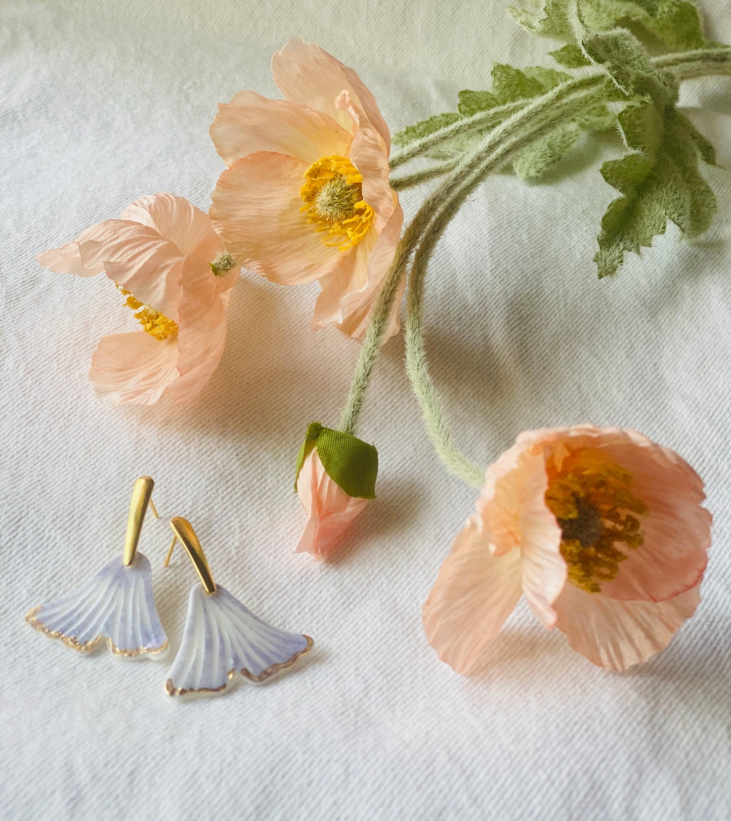 Floral Porcelain Earrings - #14