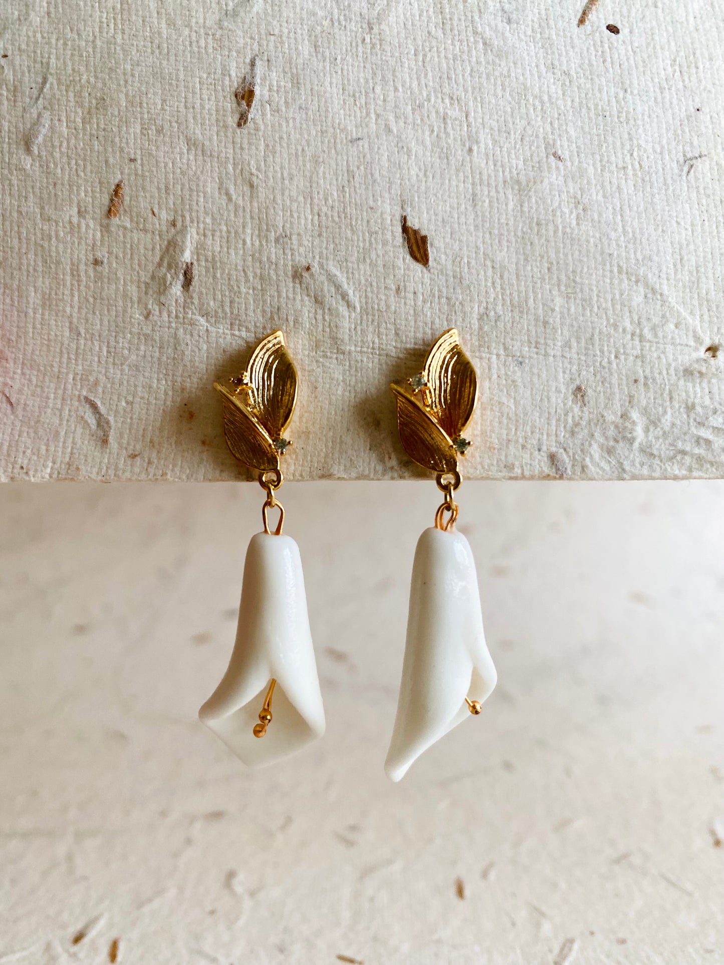Peace Lily Drop Earrings
