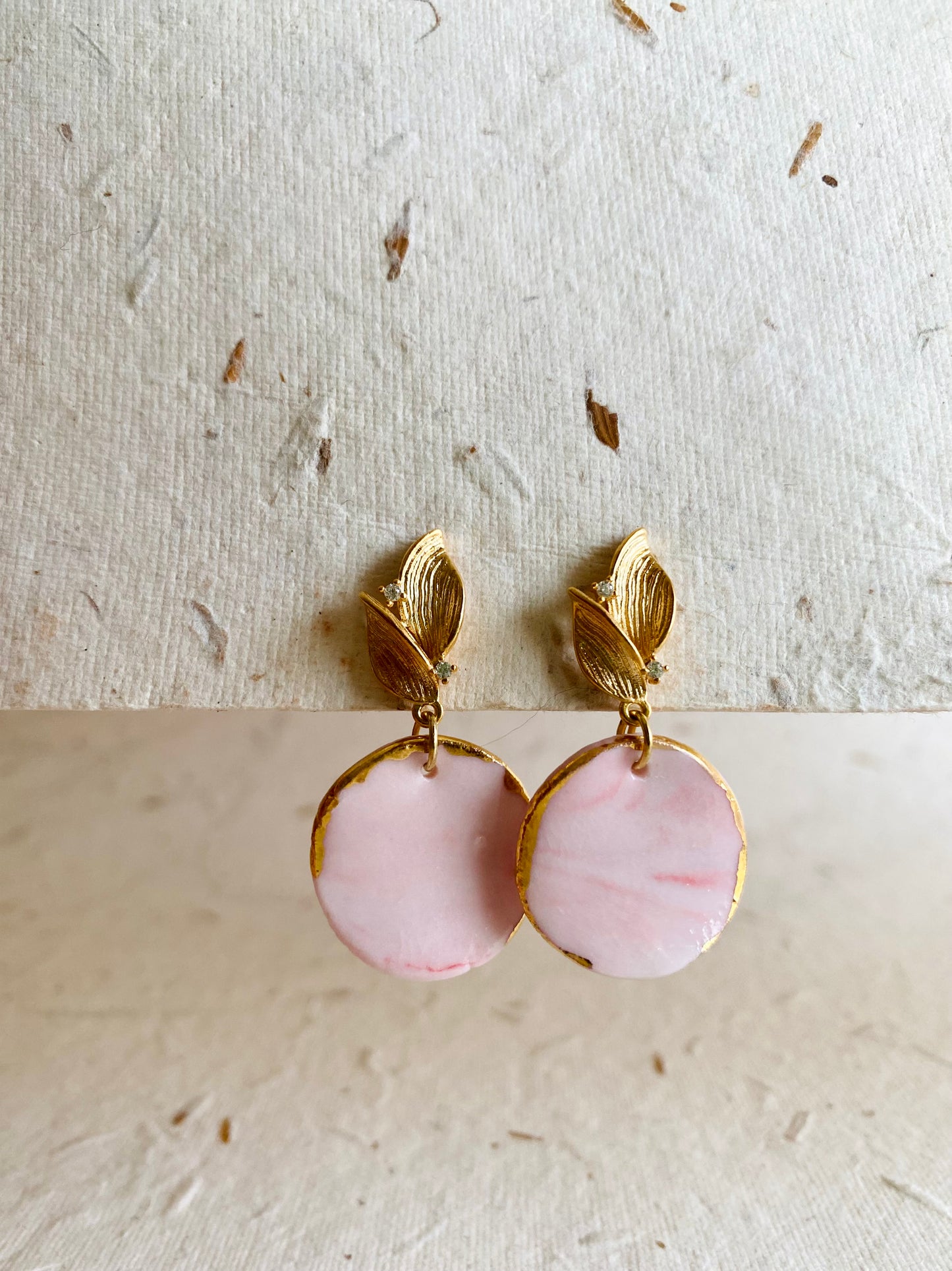 Golden Blush Drop Earrings
