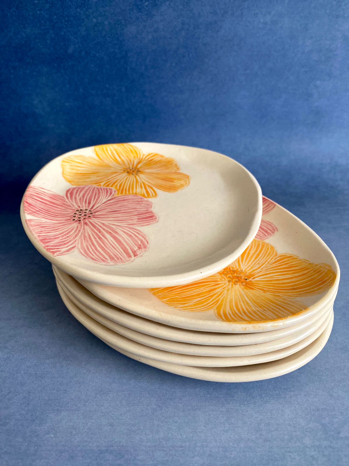 Summer Rose Platter Set