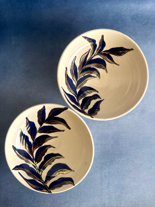 Foliage Dreams- Cobalt Blue + Gold