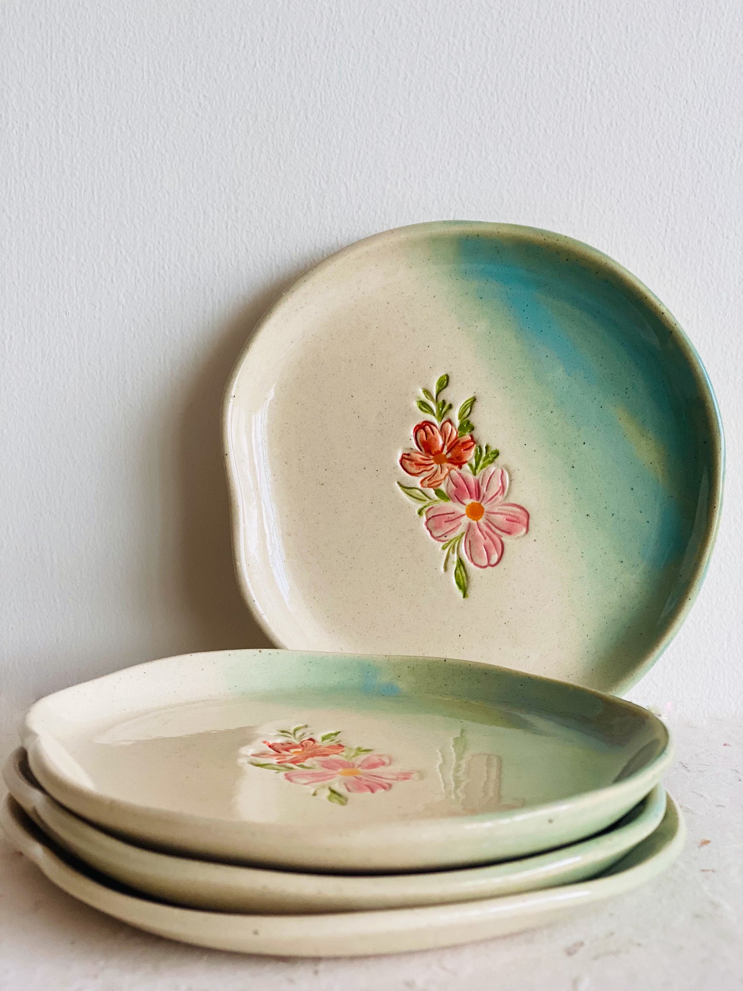 Aqua Bloom Snack Plate