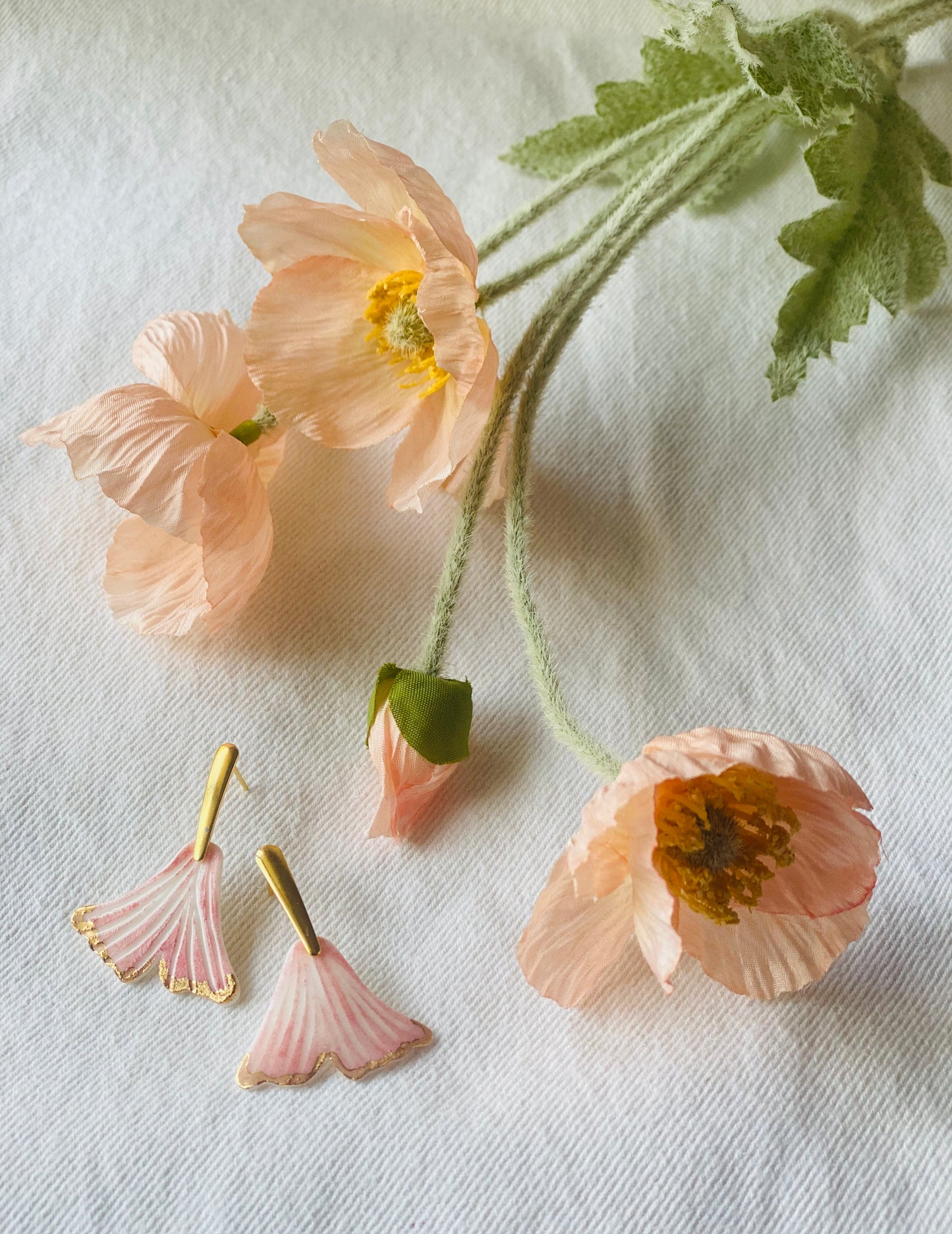 Floral Porcelain Earrings - #14