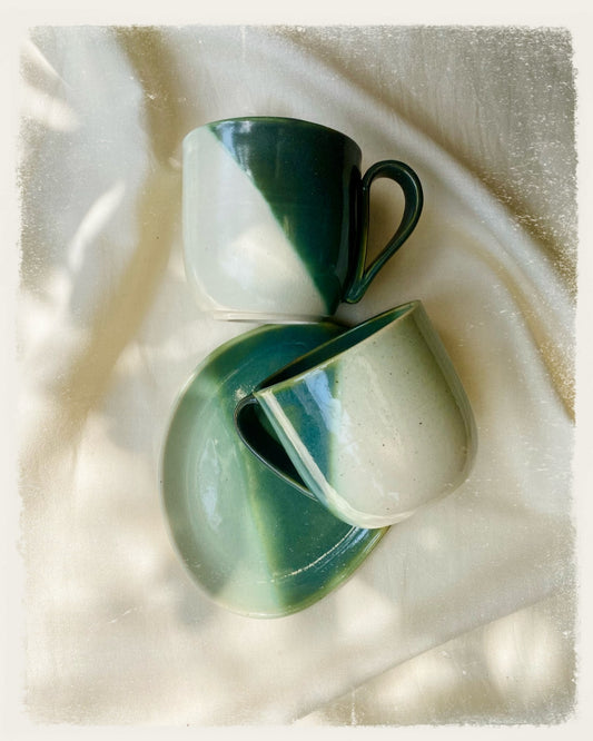 Emerald Dust Mug & Tea plate