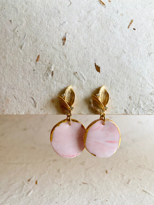 Golden Blush Drop Earrings