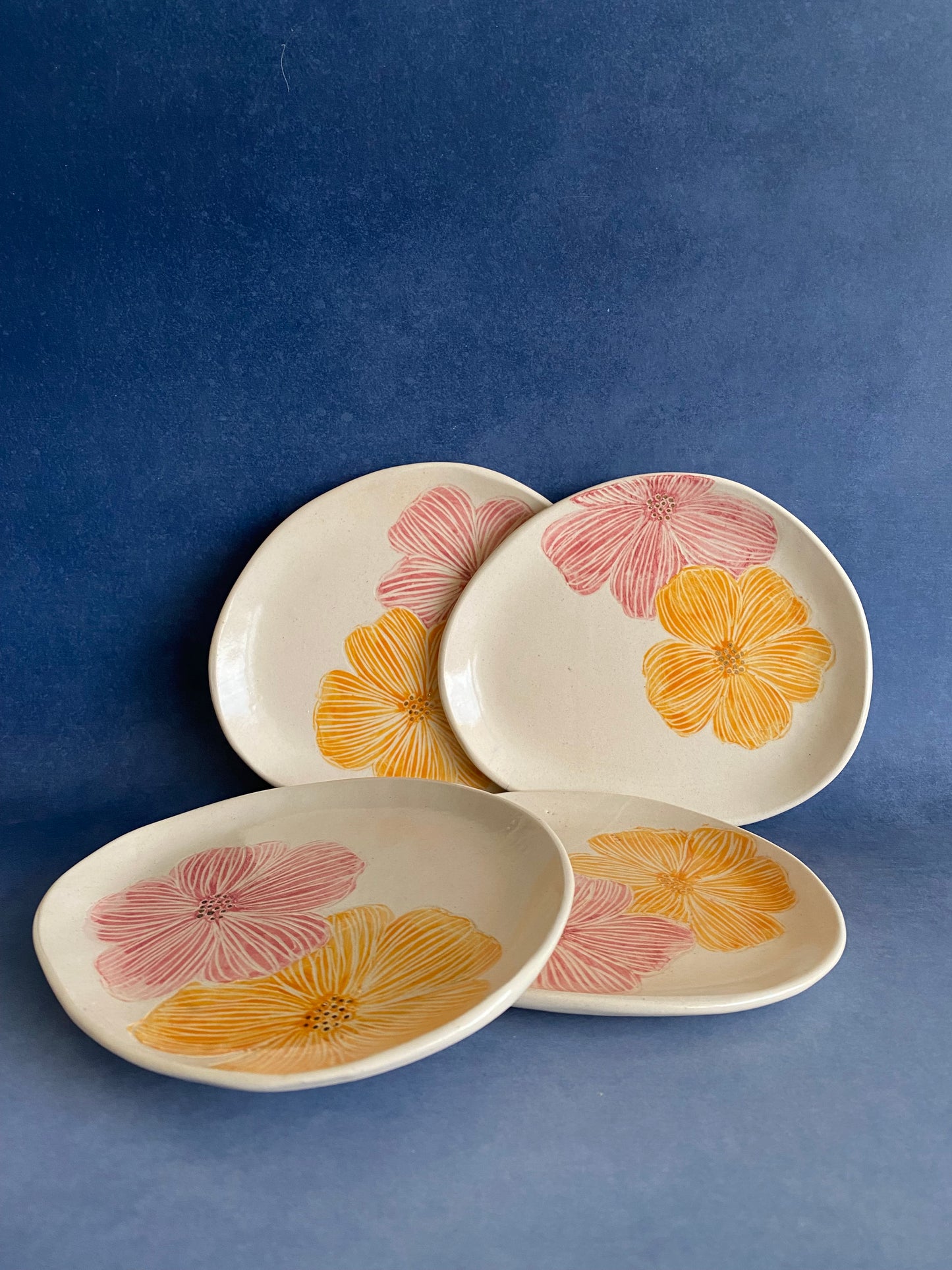 Summer Rose Platter Set